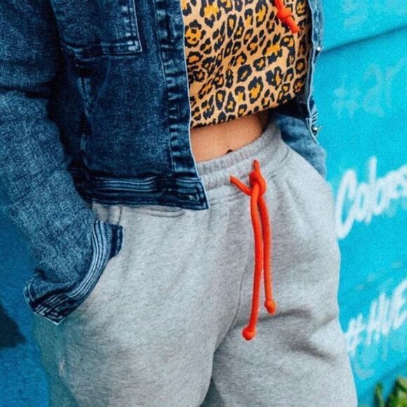 Celestial Bodiez Rare Heather Gray Jogger Sweatpants Size Small - Picture 2 of 9